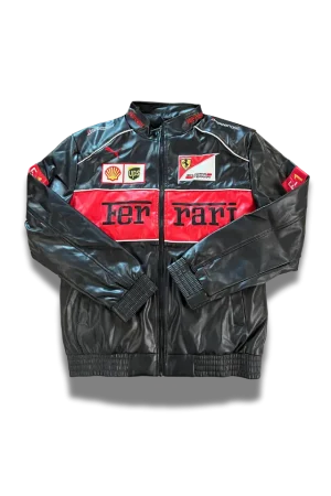 Ferrari Jacke Latex Edition schwarz dark