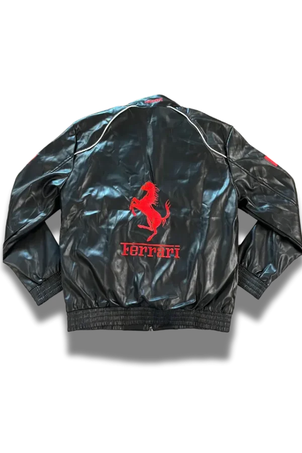 Ferrari Jacke Latex Edition schwarz hinten