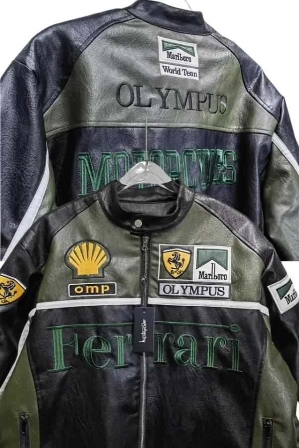 Ferrari x Marlboro Lederjacke grün modell
