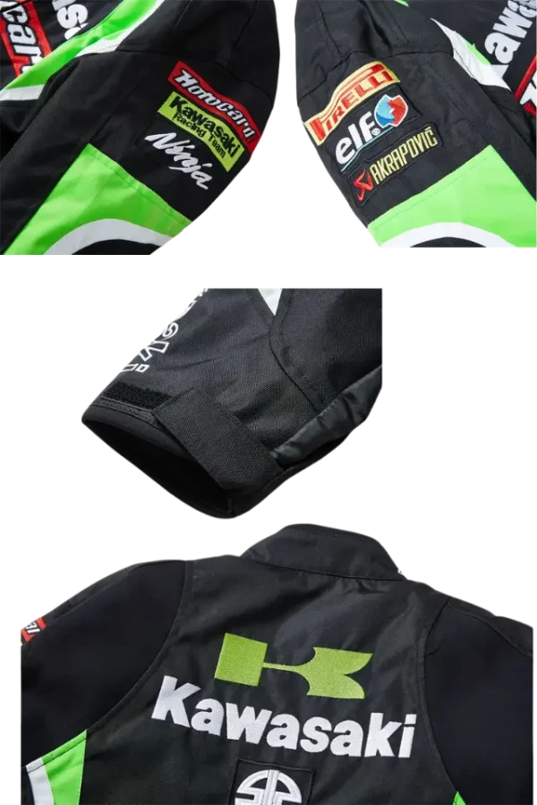 Kawasaki classic Motorradjacke 4 seasons edition grün