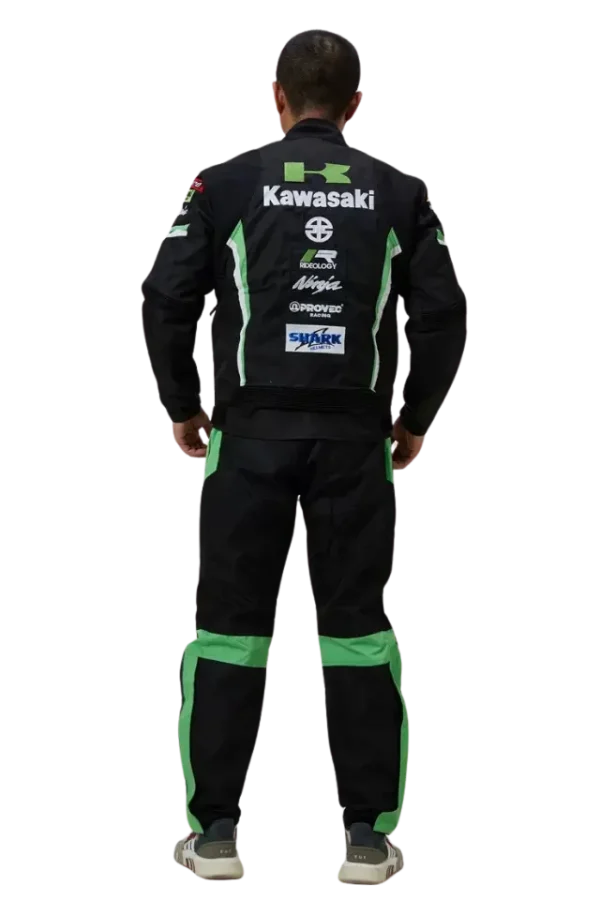 Kawasaki classic Motorradjacke 4 seasons hinten