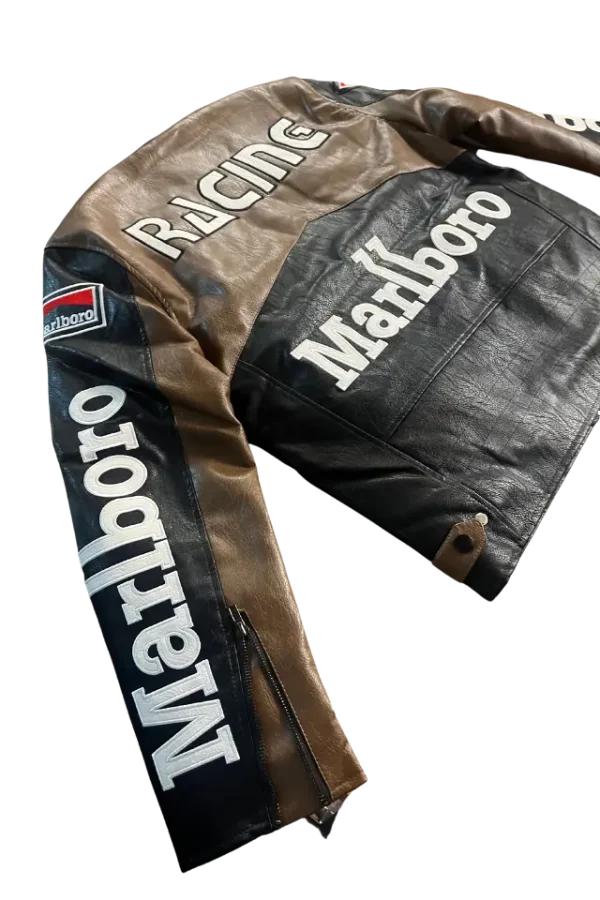 Marlboro Lederjacke Racing Braun edition