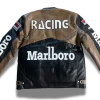 Marlboro Lederjacke Racing Braun hinten