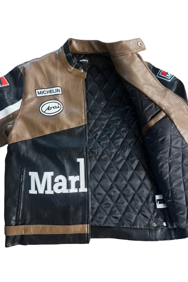 Marlboro Lederjacke Racing Braun innen
