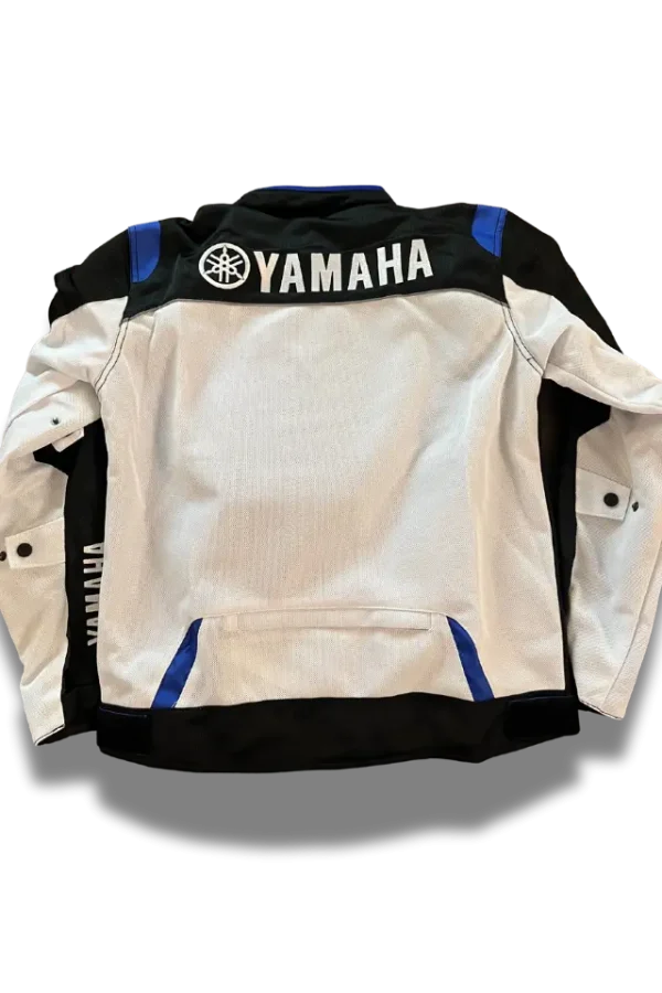 Yamaha Motorradjacke Racing blau hinten