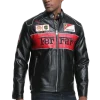 Ferrari Latex Jacke Model getragen rot
