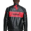 Ferrari Latex Jacke Model getragen von hinten