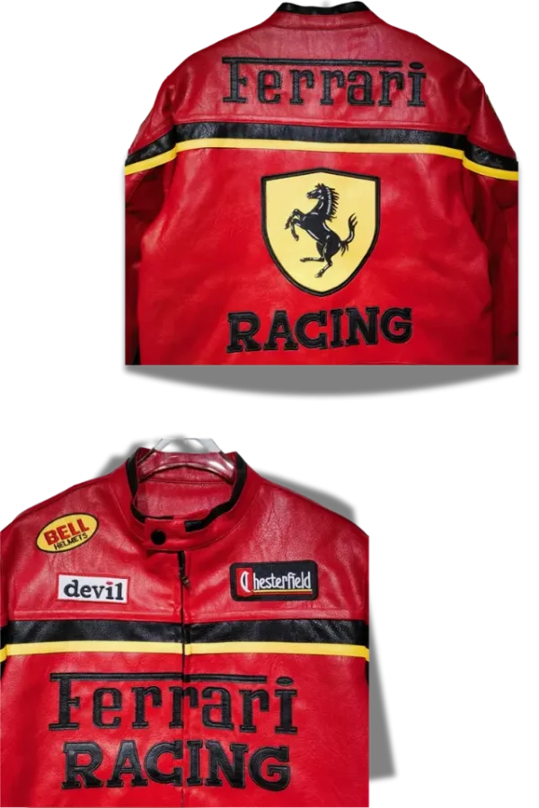 Ferrari Lederjacke in rot Formula 1