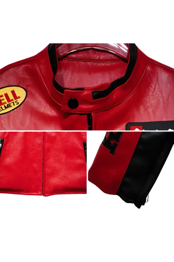 Ferrari Lederjacke in rot mehr details