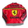 Ferrari Lederjacke in rot von hinten neu