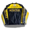 Ferrari Marlboro lederjacke in gelb von hinten neu