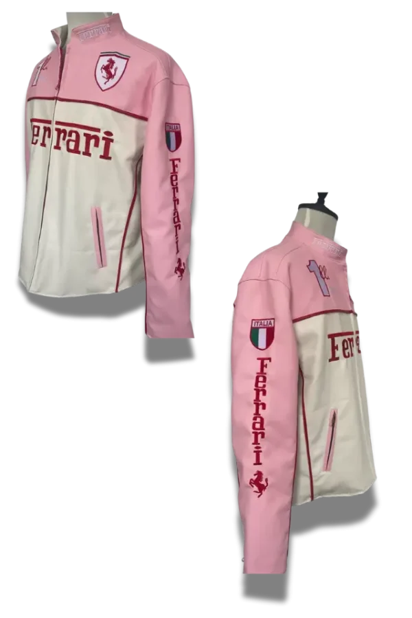 Lady Pink Ferrari Jacke Lederjacke schön