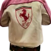 Lady Pink Ferrari Jacke Lederjacke von hinten