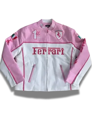 Lady Pink Lederjacke von Ferrar neu