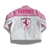Lady Pink Lederjacke von Ferrari von hinten neu webp